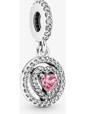 Lovecharm Işıltılı Çift Hale Kalpli Sallantılı Charm