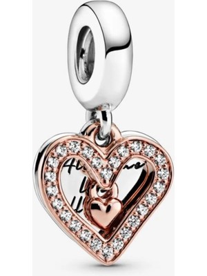 Lovecharm Köpüklü Serbest Kalp Sallantılı Charm S925
