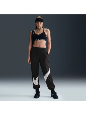 Nike Classic Woven Mr Uv Logo Jogger Yüksek Bel Loose Fit Kadın Siyah Eşofman Altı-Sportxstore