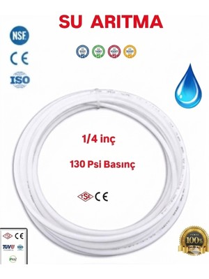 Segy Home Su Arıtma Cihazı Hortumu Beyaz 6 mm 1/4 Inç Tüm Arıtma Cihazlarına Uyumlu (5 Metre)