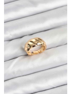 Teknoparkx Ietaks™ Gold Renk Bombeli Sarmal Yüzük Tknprk-Tkaks3