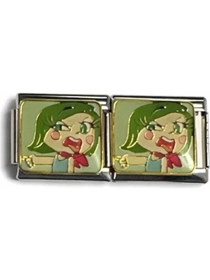 Lovecharm Ters Yüz Esinli Çizgi Kız Figürlü Italyan Charm Bileklik Modülü