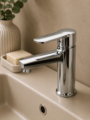 VİTKARSU ARMATÜR Kare Elite Mix Lavabo Bataryası (Yerli Üretim) Pirinç Gövde