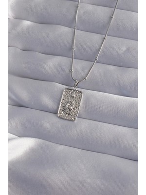 Teknoparkx Ietaks™ 316L Çelik Zincir Gümüş Renk Lazer Işlemeli Göz Figür Tarot Kolye Tknprk-Tkaks3