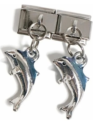 Lovecharm Yunus Figürlü Renkli Italyan Charm – Çelik Bileklik Uyumlu Sallantılı Charm