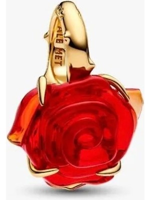 Lovecharm S925 Ayar Disney Güzel ve Çirkin Sihirli Gül Sallantılı Charm
