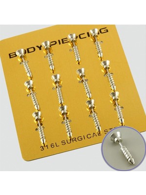Teknoparkx Vidalı Çelik Piercing 1 Adet Tknprk-Tkaks3