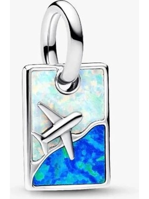 Lovecharm S925 Ayar Seyahat Sallantılı Charm Uçak Detaylı
