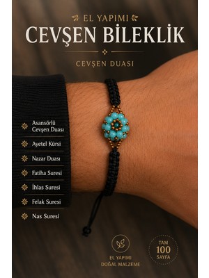 Eneci 100 Sayfa Manevi Çevşen Bileklik Şık Tasarım Hediyelik