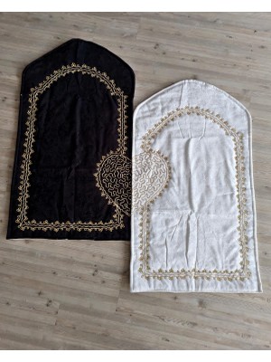 Koray Home Kalpli Eşli Çift Seccade Gold Işlemeli Çeyizlik