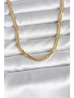 Teknoparkx Ietaks™ cm 14K Gold Renk Zincir Model 45 cm Kadın Kolye Tknprk-Tkaks3