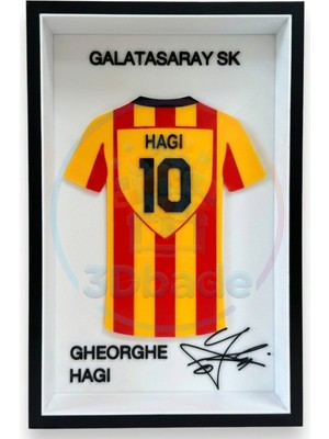 3D Bade | Gheorghe Hagi | Forma imzalı | Dekoratif | Gece Lambası | Hediye