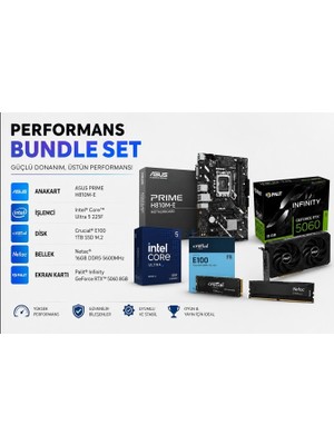 Asus H810M-E Ultra 5-225F Işlemci,1tb M2,16GB Ddr5  Bundle Set