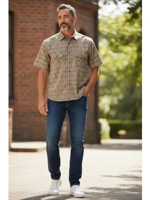 Eren Style Linen Keten Klasik %100 Cotton Kısa Kollu Terletmeyen Gömlek