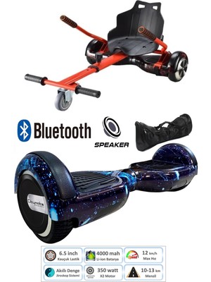 Citymate Elektrikli Kaykay Scooter Hoverboard Akıllı Dengeli + Hover Kart + Çanta Full Paket