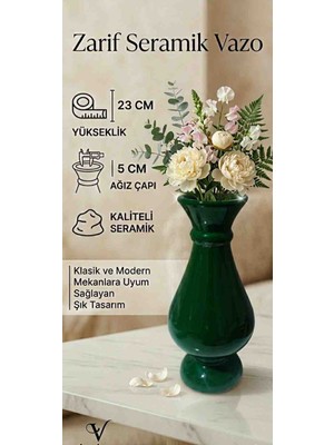 Velora Home Minimal ve Modern Seramik Vazo