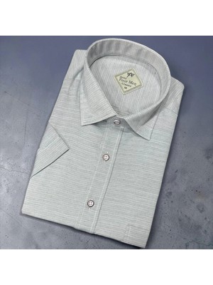 Eren Style Linen Keten Klasik %100 Cotton Kısa Kollu Terletmeyen Gömlek