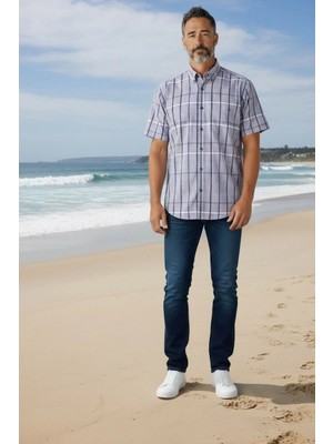 Eren Style Linen Keten Klasik %100 Cotton Kısa Kollu Terletmeyen Gömlek