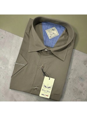 Eren Style Linen Keten Klasik %100 Cotton Kısa Kollu Terletmeyen Gömlek