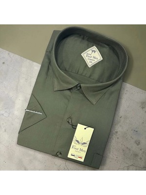 Eren Style Linen Keten Klasik %100 Cotton Kısa Kollu Terletmeyen Gömlek