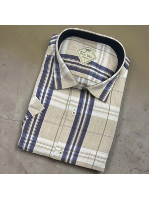 Eren Style Linen Keten Klasik %100 Cotton Kısa Kollu Terletmeyen Gömlek