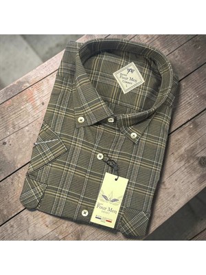 Eren Style Linen Keten Klasik %100 Cotton Kısa Kollu Terletmeyen Gömlek
