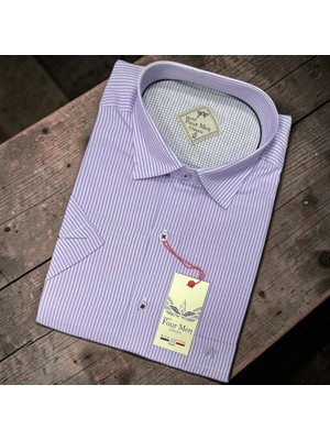 Eren Style Linen Keten Klasik %100 Cotton Kısa Kollu Terletmeyen Gömlek
