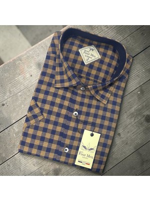 Eren Style Linen Keten Klasik %100 Cotton Kısa Kollu Terletmeyen Gömlek