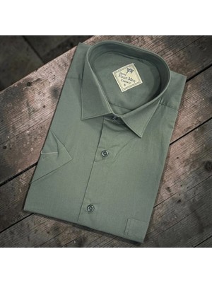 Eren Style Linen Keten Klasik %100 Cotton Kısa Kollu Terletmeyen Gömlek