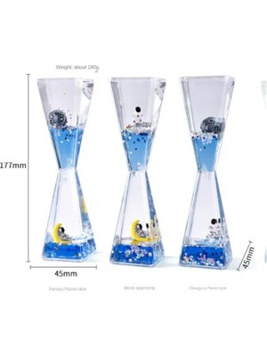Ozcmax Uzay Temalı Dökülen Yağ Kum Saatti