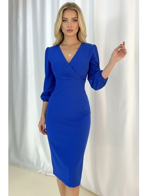 Ang Butik Kadın Manşet Detaylı Modern Elbise