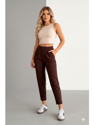 Ang Butik Kadın Ithal Krep Trend Pantolon