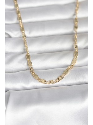 DS LLC Ietaks™ cm 14K Gold Renk Lazer Model 45 cm Kadın Kolye Dsllc-Ilkelgym1