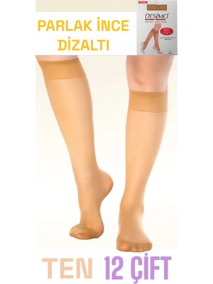 Efem İç Giyim Parlak Ince Fit 15 Dizaltı Kadın Çorap 12'li Paket