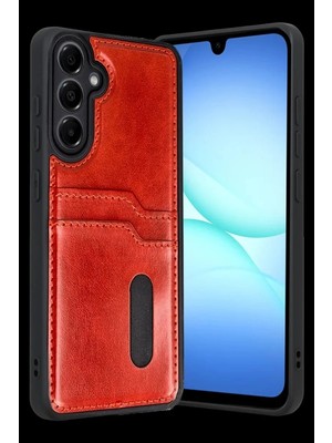 Sb Shopping Galaxy A57 5g Sara Kartvizitli Deri Kılıf - Kırmızı