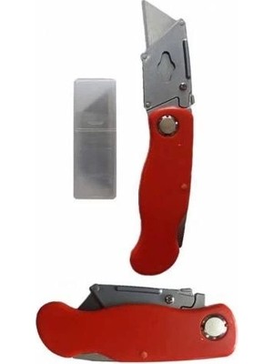 TKÇ Katlanabilir Halıfleks Maket Bıçağı Üçgen Uçlu Falçata