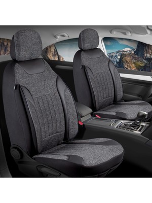 Auto Good Store Proton Persona Uyumlu Lüx Keten Oto Koltuk Kılıfı Ön Arka Takım Edition Siyah