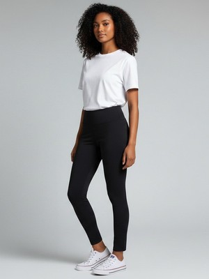 Caprix Activewear Kadın Skinny Fit Siyah Tayt