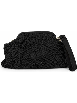 PaminBags Aksesuar Örme Kumaşlı Burslu Zincirli Çanta PMN0031