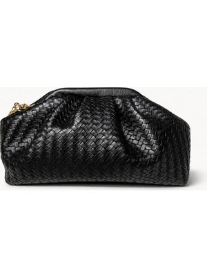 PaminBags Aksesuar Örgü Kumaşlı Burslu Çanta PMN0051