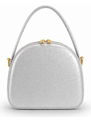 PaminBags Aksesuar Çift Fermuarlı Oval Kutu Çanta PMN0022