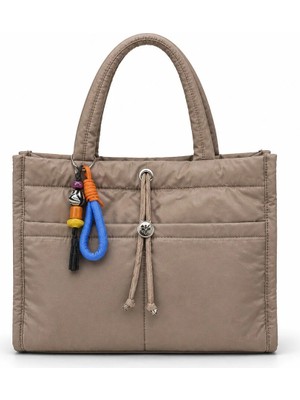 PaminBags Aksesuar Saten Ithal Charmlı Kare Çanta PMN0054