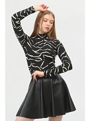 Hsc Bilişim Kadın Zebra Desen Bluz