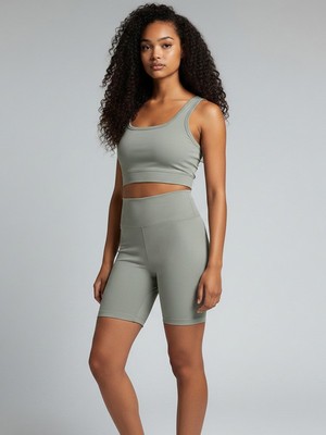 Caprix Activewear Kadın Mint Yeşili Spor Tayt Atlet Takımı