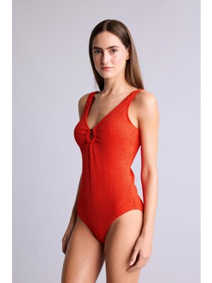 DeFacto Regular Fit Kırışık Dokulu Mercan Mayo G4635AX26SM