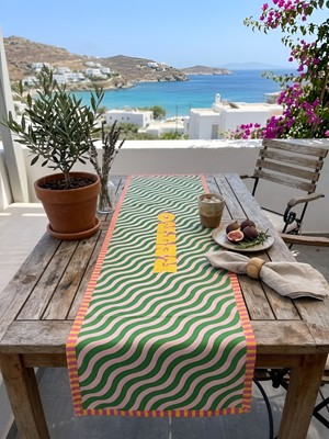 Rahan Design Retro Yazılı Dekoratif Runner - 45X145CM