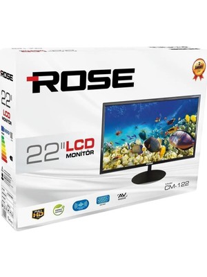 Rose Ekran-122 22" 55 Ekran HD Ready LCD TV 1366 x 768 Çözünürlük ile LED Ekran