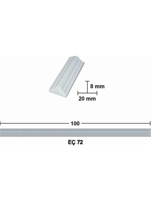 Ehobici E Hobici Beyaz Renkli Bükülebilir Esnek Çıta 100 cm Şık Tasarım ve Elastik Malzeme ile Ev Dekorasyonu