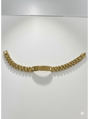 Ulora Çelik  Erkek Çelik Bileklik Boy 21.5 cm / En 0.9 Mm  - EBL0044