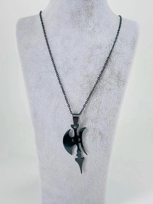 Ulora Tribal Balta Figürü Çelik Erkek Kolye - EKL0093